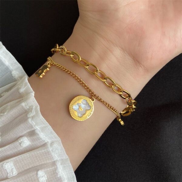 Bracelet Ourson Hip-Hop en Acier Titane